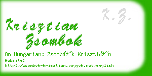 krisztian zsombok business card